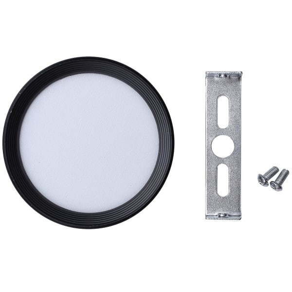 3x Runde Overflademonterede LED Downlights 4000k 5w Sort Hus