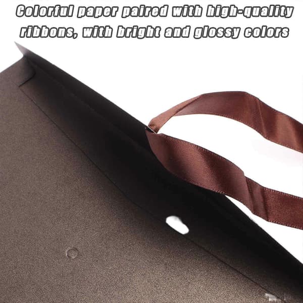 20 Pieces Creative Envelopes with Ribbon - Sea Blue+Gold+Bronze+Coffee+Cowhide