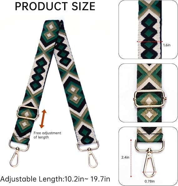 Replacement Bag Straps Adjustable Wide Shoulder Strap for Women Handbags