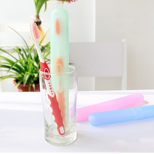 2-pack toothbrush case with air holes prevents bacterial growth