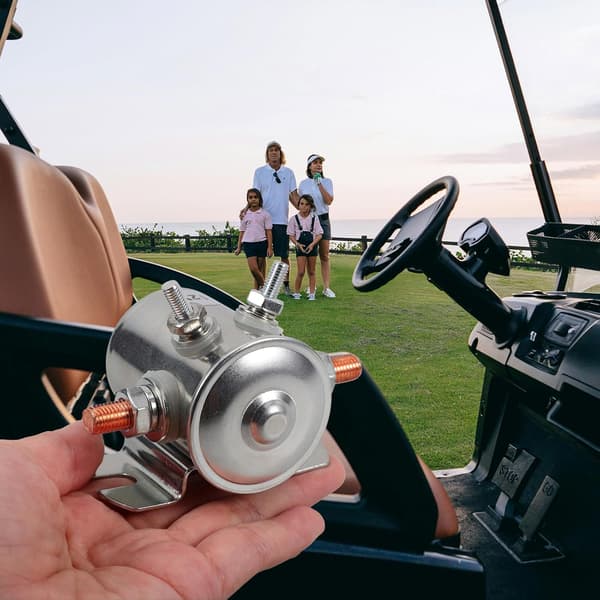 Golfvognsrelæ Erstatningssolenoid Strømrelæ til Startmotor Kompatibel med Golfvognens Elsystem