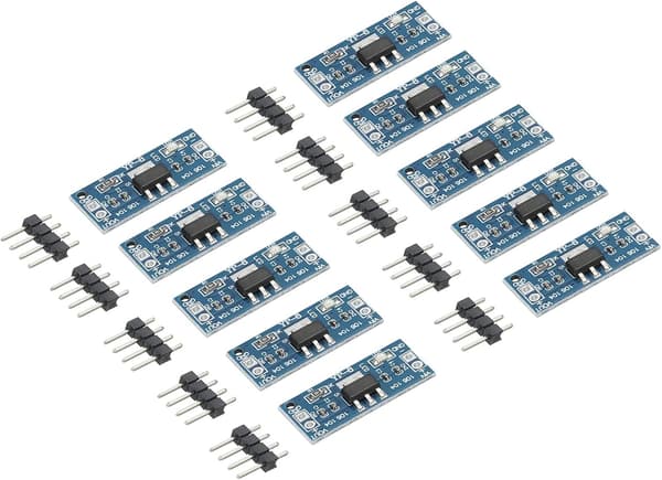 DC-DC Buck Converter Spänningsregulator AMS1117 3-12V till 1.5V 0.8A Blå för Strömtransformatorer med Frekvensstift, 10-pack - Blå