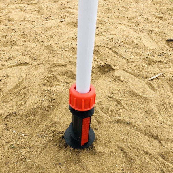 Umbrella Stand for Sand or Land Beach Umbrella Feet, Beach Umbrella Feet with Propeller to Screw into the Sand, Sand Umbrella Stand (Black)