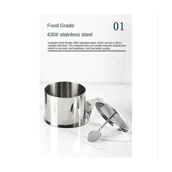 Stainless Steel Mousse Rings, Round Cake Mold, Kitchen Baking Tool for Cake, Fondant, etc.