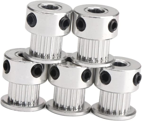 10 stk. aluminiumsremskiver med tænder til printer Reprap Mendel Prusa tandremskive