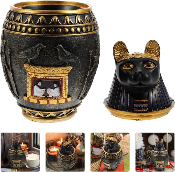 Harts egyptisk tema ornament Antikk egyptisk tema statue ornament Premium harpiks materiale