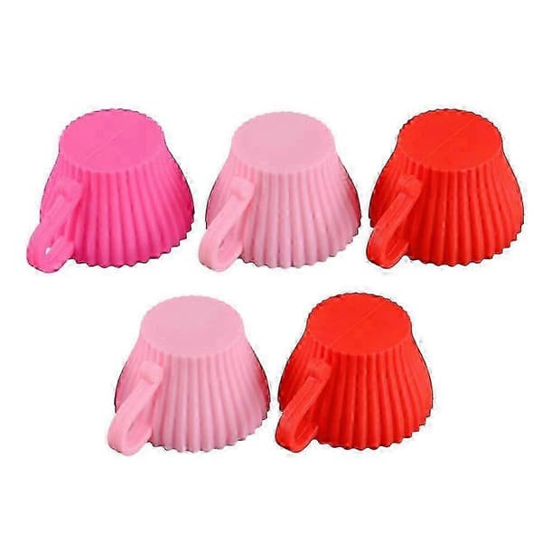 DIY Bakformar Silikon Muffinsformar kompatibla med Bakning 5 st Non-Stick