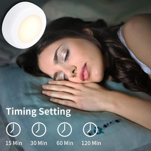 Puck Lights with Remote Control, Dimmable Push Lights Battery Operated with Timer, Adjustable Daylight and Warm White Stick-on Night Lights