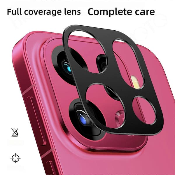 Precision Engineered Camera Protector Metal Cutout Structure Non-Reflective Surfaces Strong Aluminum for Phone FindX9 Use Red Red Red