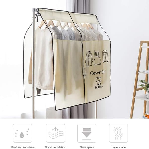 1 kpl Beige 110 × 90cm Suoja Päällinen Vaatesuoja Pölysuoja