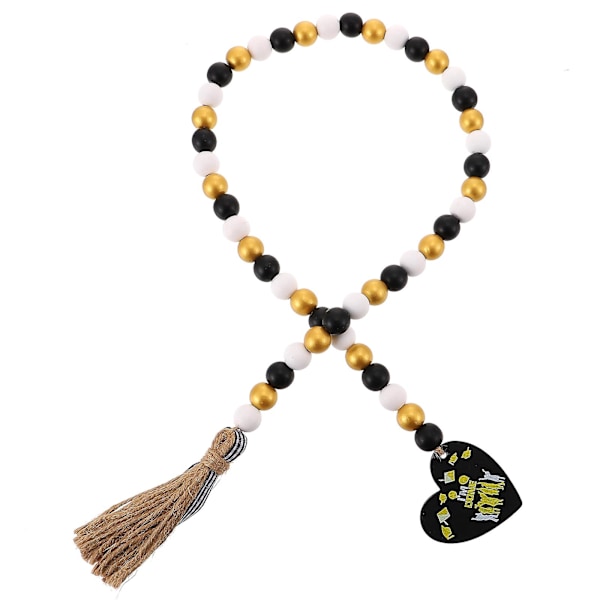 Graduation Season Puupallot Garland Maalaismainen Puinen Ripustuskoriste Tassellilla 92CM love 92CM