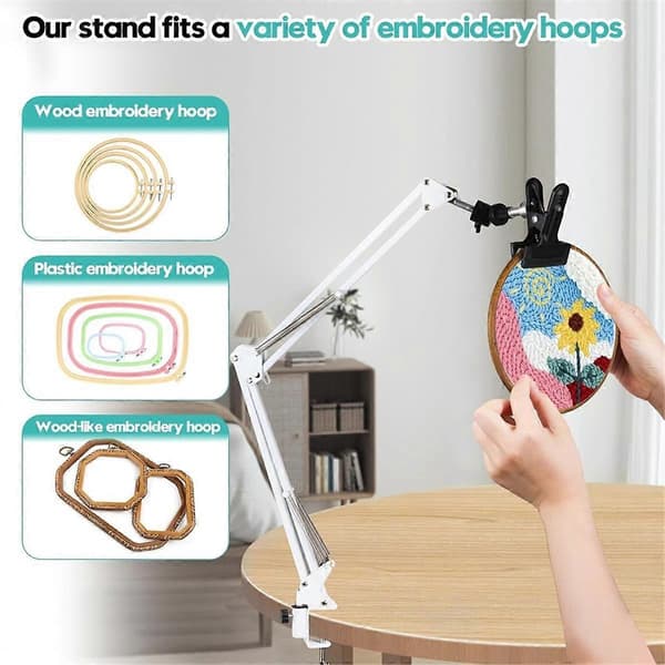 Embroidery Frame Stand Foldable Metal Embroidery Frame Stand Knee Top Suitable for Embroidery Frame Embroidery Project B