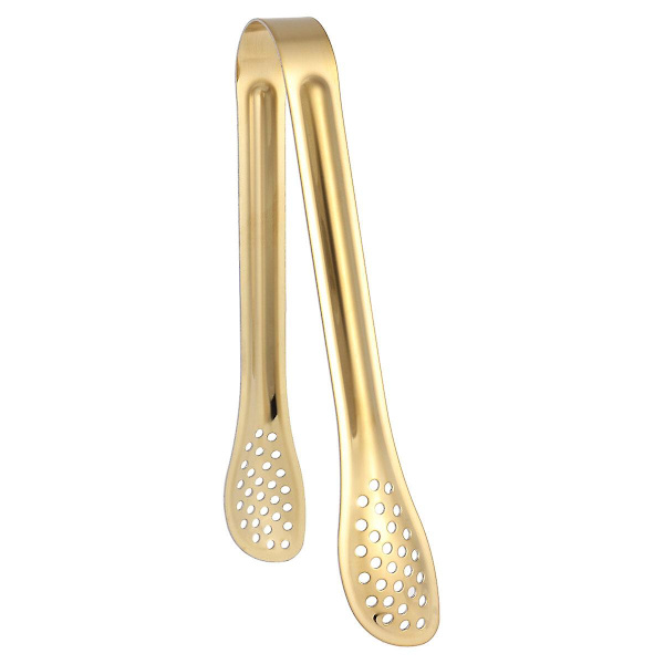 4 stk. 15 cm Mini Madserveringstænger i Rustfrit Stål Praktiske Isbiter Tænger Brødklips Hjemme Bar Tilbehør (yh55-b, Guld)Guld 4 stk Golden 4 pcs