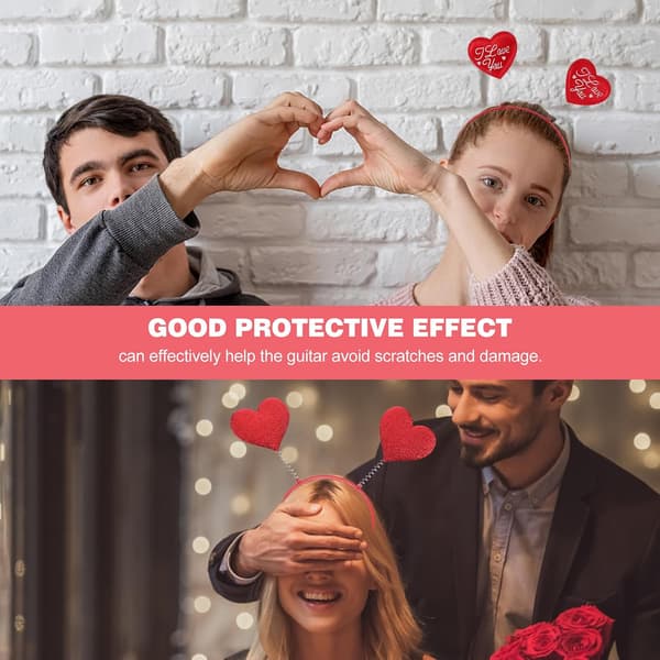 4 stk. røde hjerteformede pannebånd Valentinsdag hårtilbehør festdekorasjon dekorative bøyler for kvinner