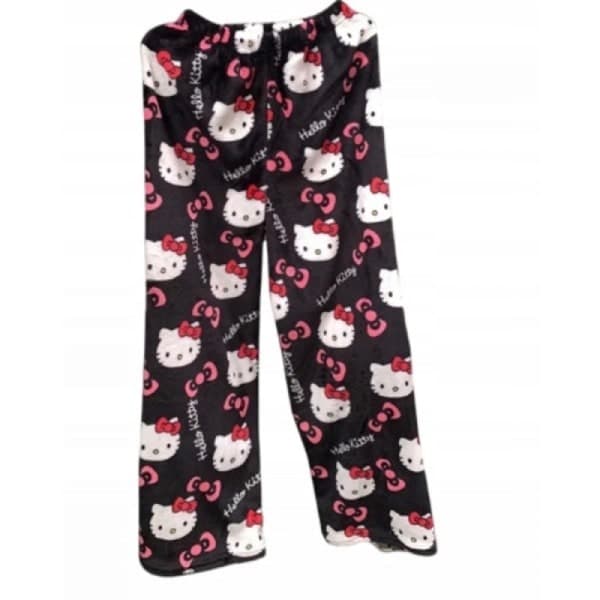 Tecknad HelloKitty Flanellpyjamas Plysch Tjock Varma Pyjamas för Kvinnor Vit M Vit M Vit M