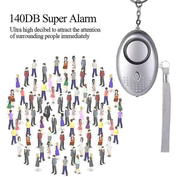 5-pack 140db Personal Safety Alarm Keychain with LED Light, Personal Alarm