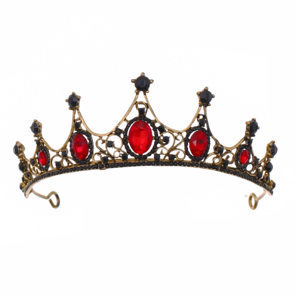 Crystal Tiara Crown, Bryllupskrone for kvinner, Brudekronekam Prinsesse Tiara Proms, Queen Crown-tilbehør
