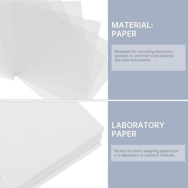 500 Sheets Weighing Paper Non-stick Smooth Surface Lab Supplies White Paper