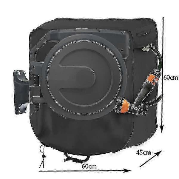 60x45x60cm, Protective cover for wall-mounted garden hose reel, black