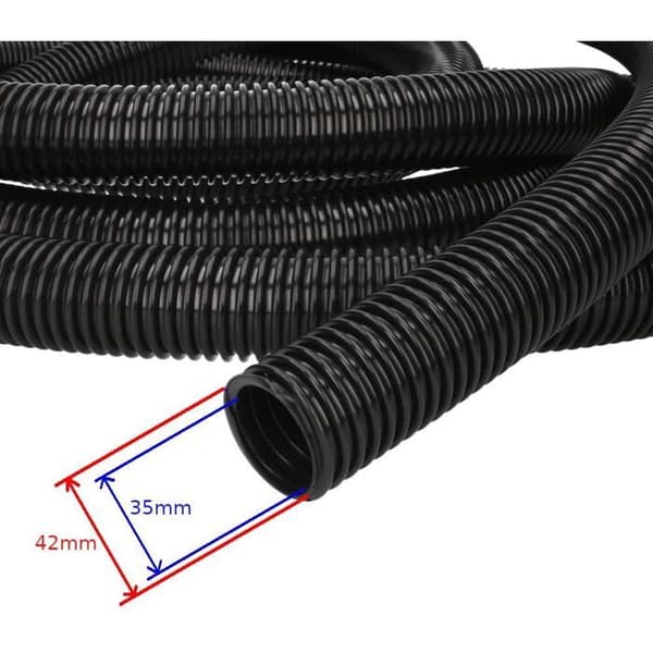 Fleksibelt korrugert PVC-rør - Diametere 32/35/38mm - Allsidig - Tilgjengelig i ulike lengder - Drenering og ventilasjon