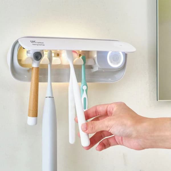 Smart Toothbrush Sterilizer with Fan Drying & UVC Disinfection - 24H Cycle