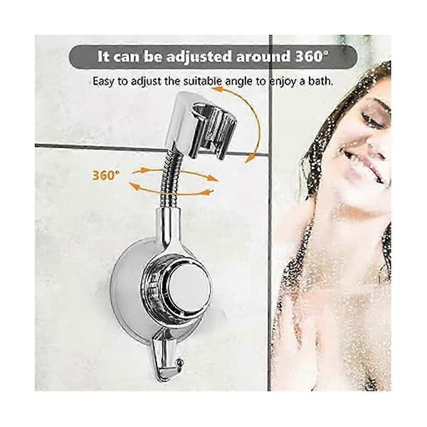2 sugekopper dusjholder justerbar fast base sprayhode dusjstativ baderomsholder