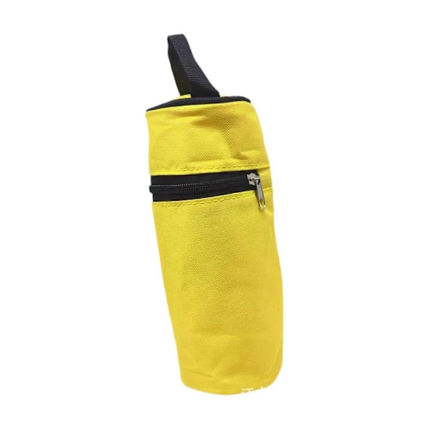 Vattenflaskväska med dragkedja, mjölkflaskväska för promenader, resor, vandring, röd, gul Yellow 8.5cmx22cm