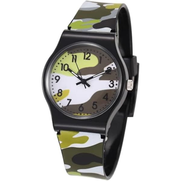 PC Camouflage Watch Justerbar barnklocka Tecknad klocka Modeklocka Cool barnklocka