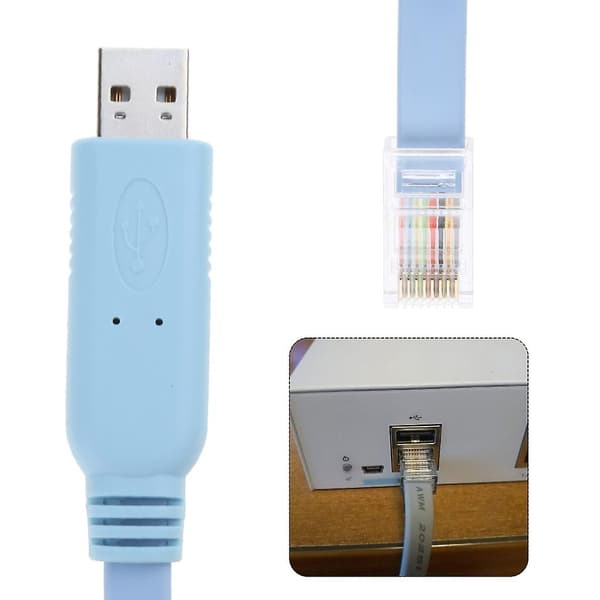 Konsollkabel USB til RJ45 Konsollkabler for H3c Ruter Rollover Konsoll