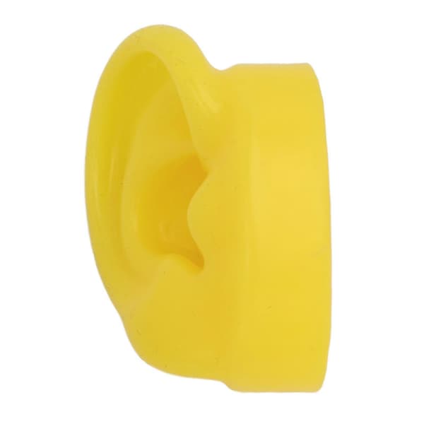 2pcs Silicone Ear Model Soft Durable Bubble-Free Yellow Waterproof Ear Display Mold for Hospital
