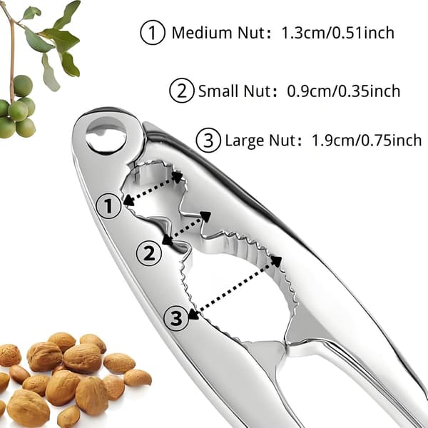 Nutcracker with Non-Slip Handles, Heavy Duty Pecan Cracker, Walnut Clamp, Lobster or Crab Cracker Tool