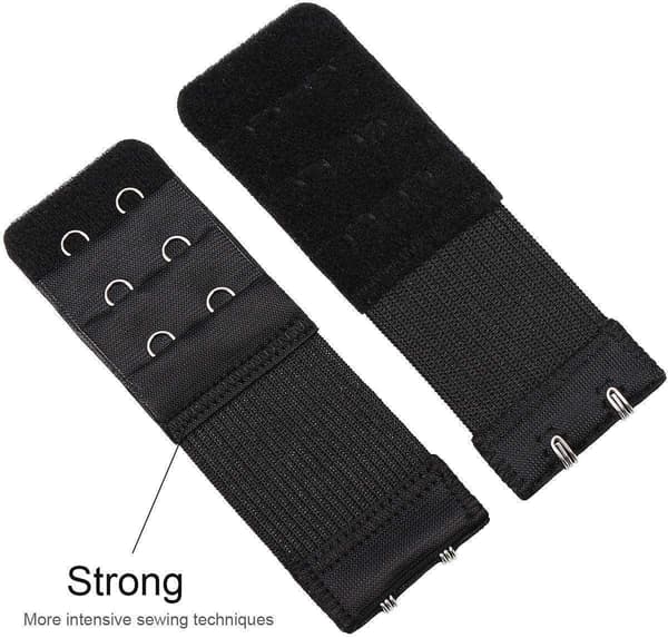 3-pack Bra Extenders - Black, White, Beige - 2 Hooks multifärg multicolor