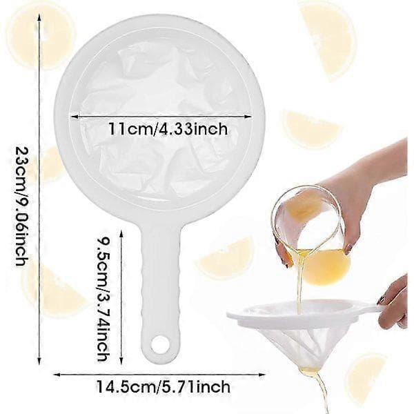 2-pack Fine Mesh Strainers, Small Strainers for Kitchen, Ultra-Fine Nylon Mesh Sieve, Colander, Skimmer with Handle