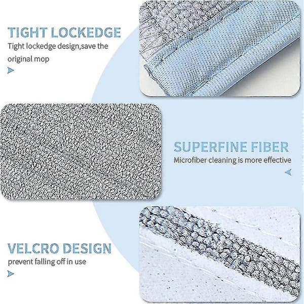 6-pak Erstatningsmoppepuder til S7 S7+ T7s Plus Tilbehør Genanvendelige Våde Mikrofiber Bløde Puder (haoyi