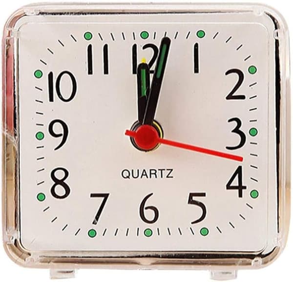 Square Alarm Clock, Silent, Without 'Battery Operated Small Portable Travel Alarm Clock Newly Released