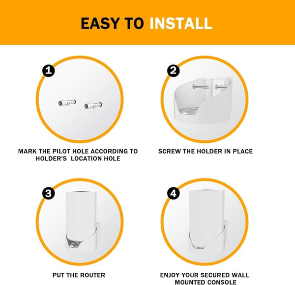 Vægbeslag til TP-Link Deco X68/XE75/XE75 Pro/X80/AX5400 Mesh Wi-Fi 6-system