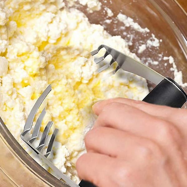 1 sæt dejsskraber i rustfrit stål