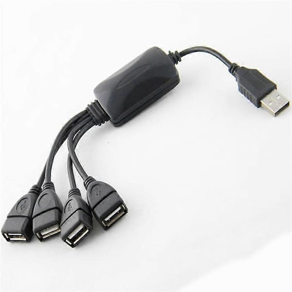 1 han til 4 hun USB HUB Splitter Forlængerkabel USB 2.0 Forlængerdatakabel Strømadapterstik C