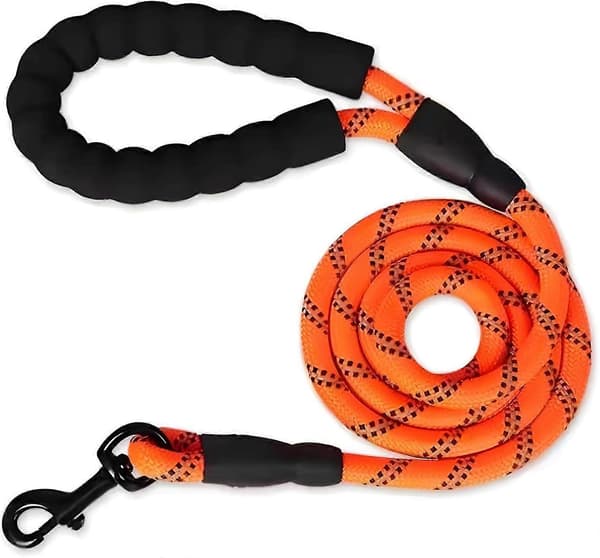 2M Dog Training Leash - Strong Nylon Leash Dog Strap with Hook Buckle and Comfortable Handle - Long Recall Leash