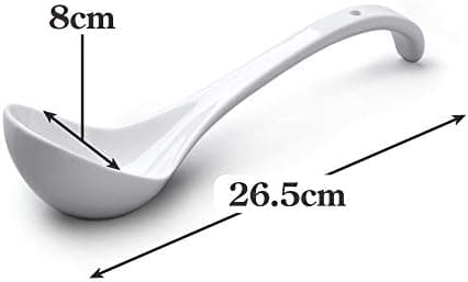 T366 Traditionell Porslinsslev för Sås och Soppa, 27cm – Vit Vit Slev Vit Slev Vit Slev