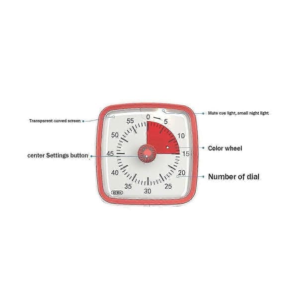 60-minutters timer, klasseromstimer, nedtellingstimer for barn og voksne, tidsstyring
