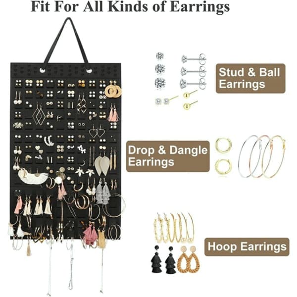 Earring Storage Hanging Bag Wall Jewelry Storage Bag -