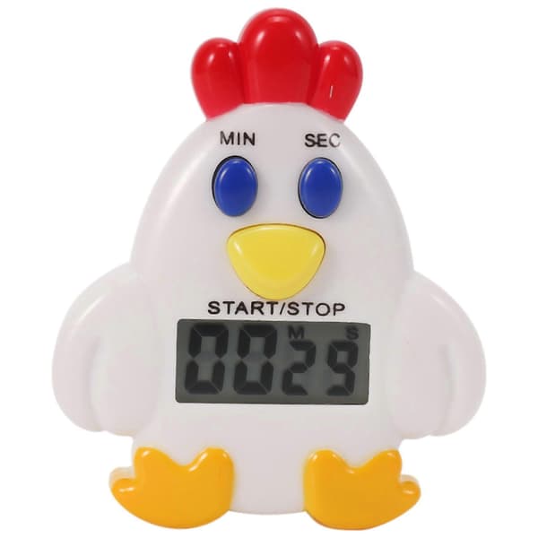 Digital LCD-timer för kök, 99 minuter 59 sekunder, nedräkning, klämma, kycklinglarm