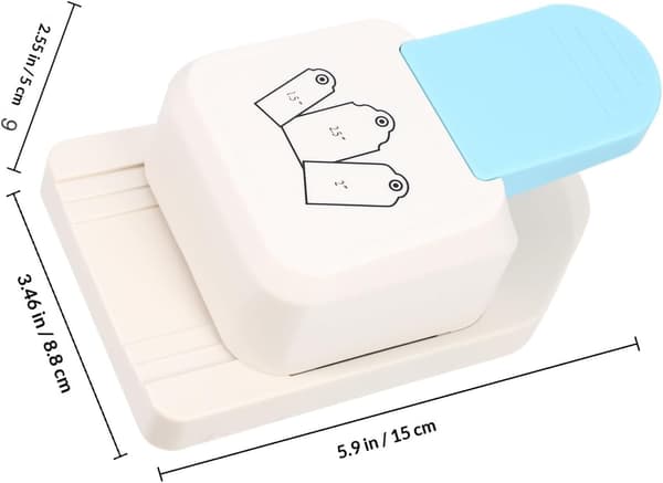 Etiketformstans prægemaskine til scrapbookingtilbehør 3,8 cm til 6,4 cm etiketbredde