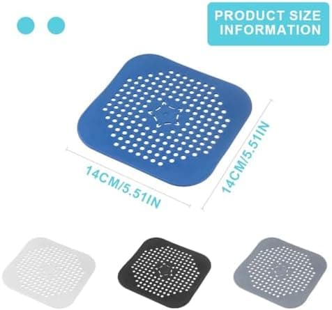 14x14cm 4-pack Silikon Avloppssil, Avloppssil, Badkar Hårfälla, Dusch Hårfälla, Köksbänk Avlopp