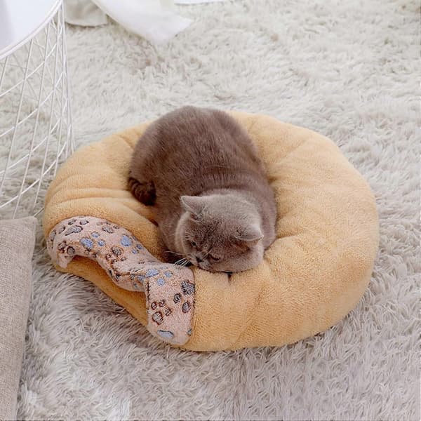 Cat Sleeping Bag, Hooded Cat Bed, Soft Self-Warming for Kitten S