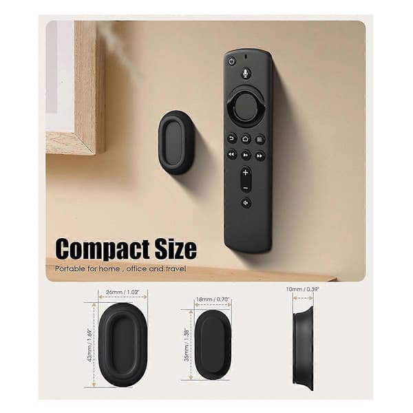 5-pack Magnetic Remote Control Holder Wall Mount, Silicone Remote Control Organizer Self-Adhesive TV Remote