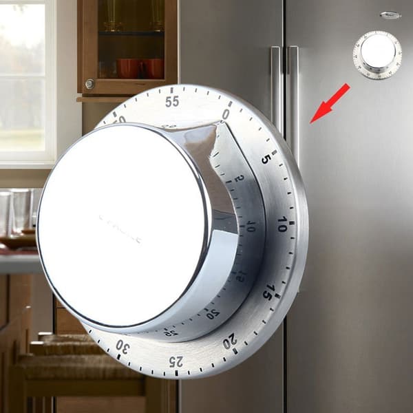 Køkkentimer, madlavningstimer med høj alarm, batterifri