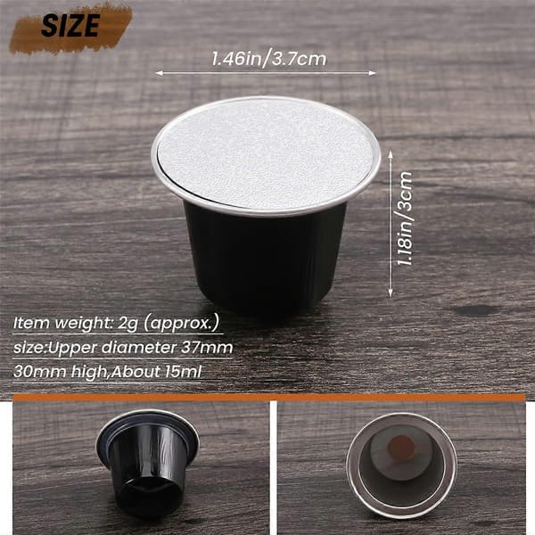 100 Set Refillable Coffee Capsules Nespresso Pod for Nescafe Automatic Coffee Machine