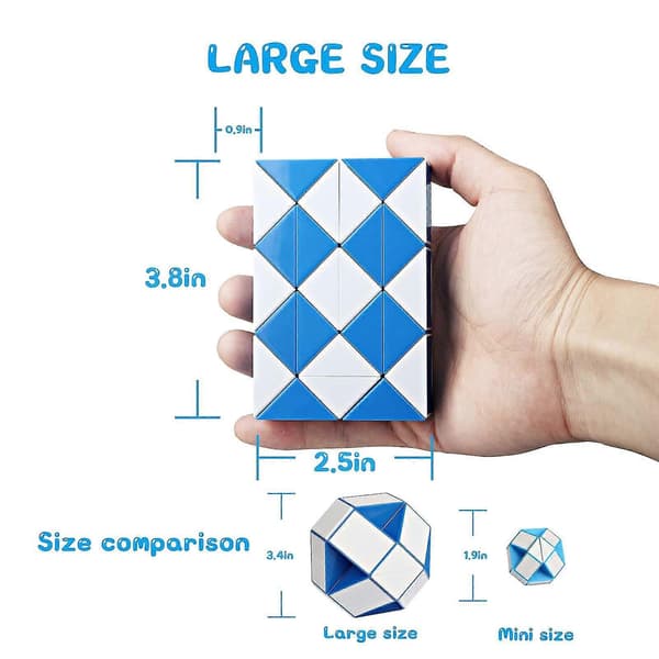 3 st Twist Puzzle Magic Snake Sensoriska Leksaker Samling Hjärngympa Julklappsfyllare Partyfavoriter Spel För Barn Tonåringar